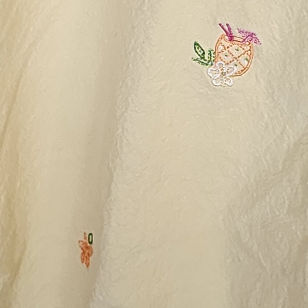 Alfred Dunner Yellow Umbrella Drink Embroidery Cotton Elastic Waist Pant Size 16 - Picture 8 of 16